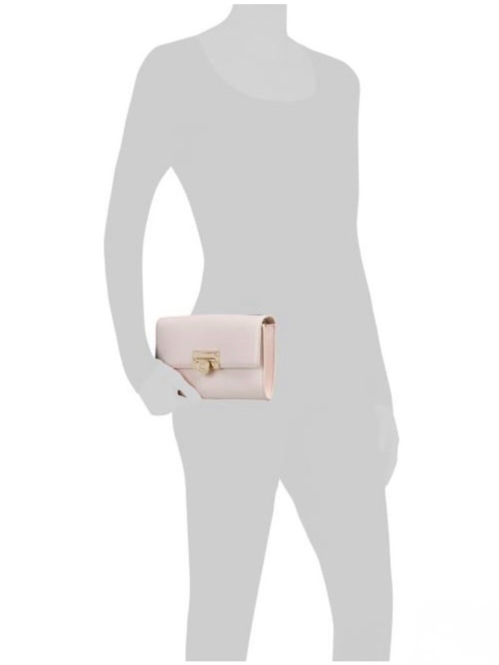 Ted Baker London Parisa Pale Pink Chain Shoulder Crossbody/Clutch - Picture 8 of 10